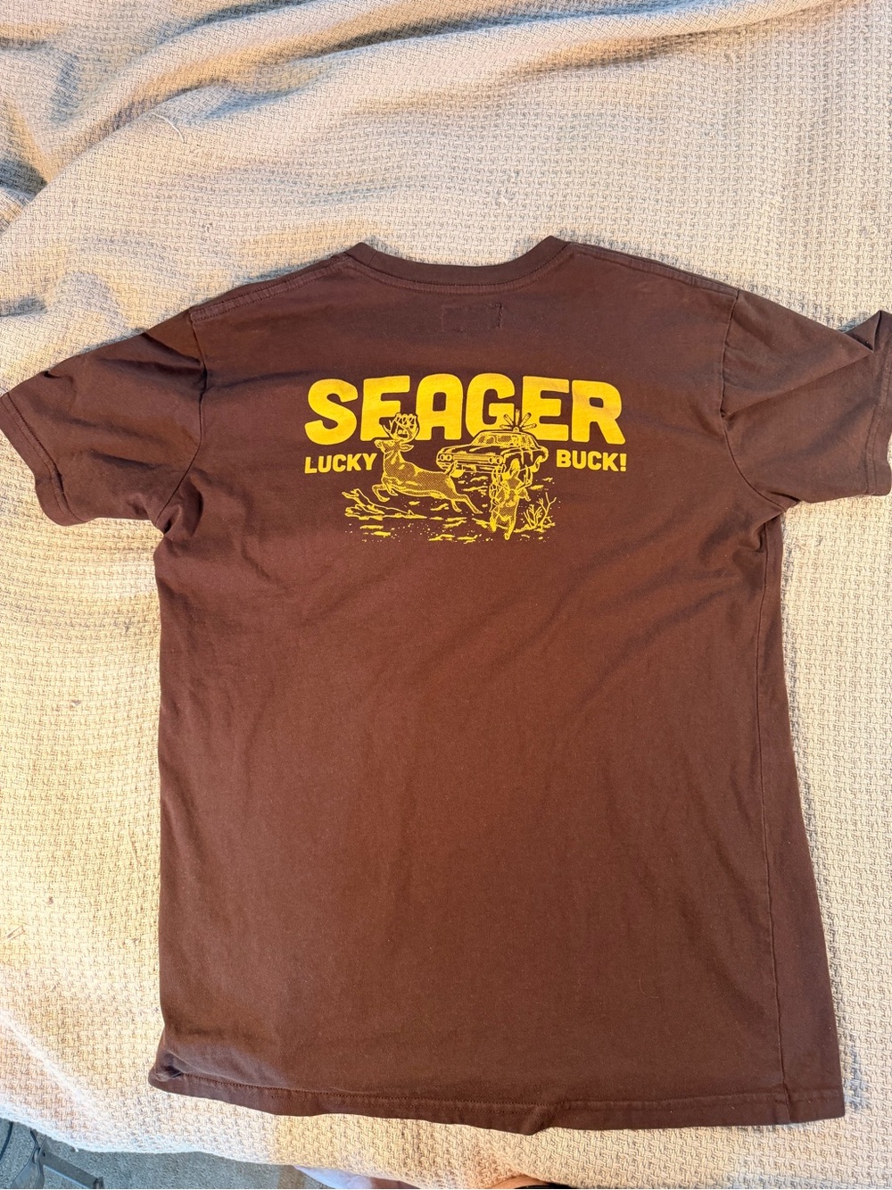 Medium SEAGER Lucky Buck Graphic T-Shirt - Brown